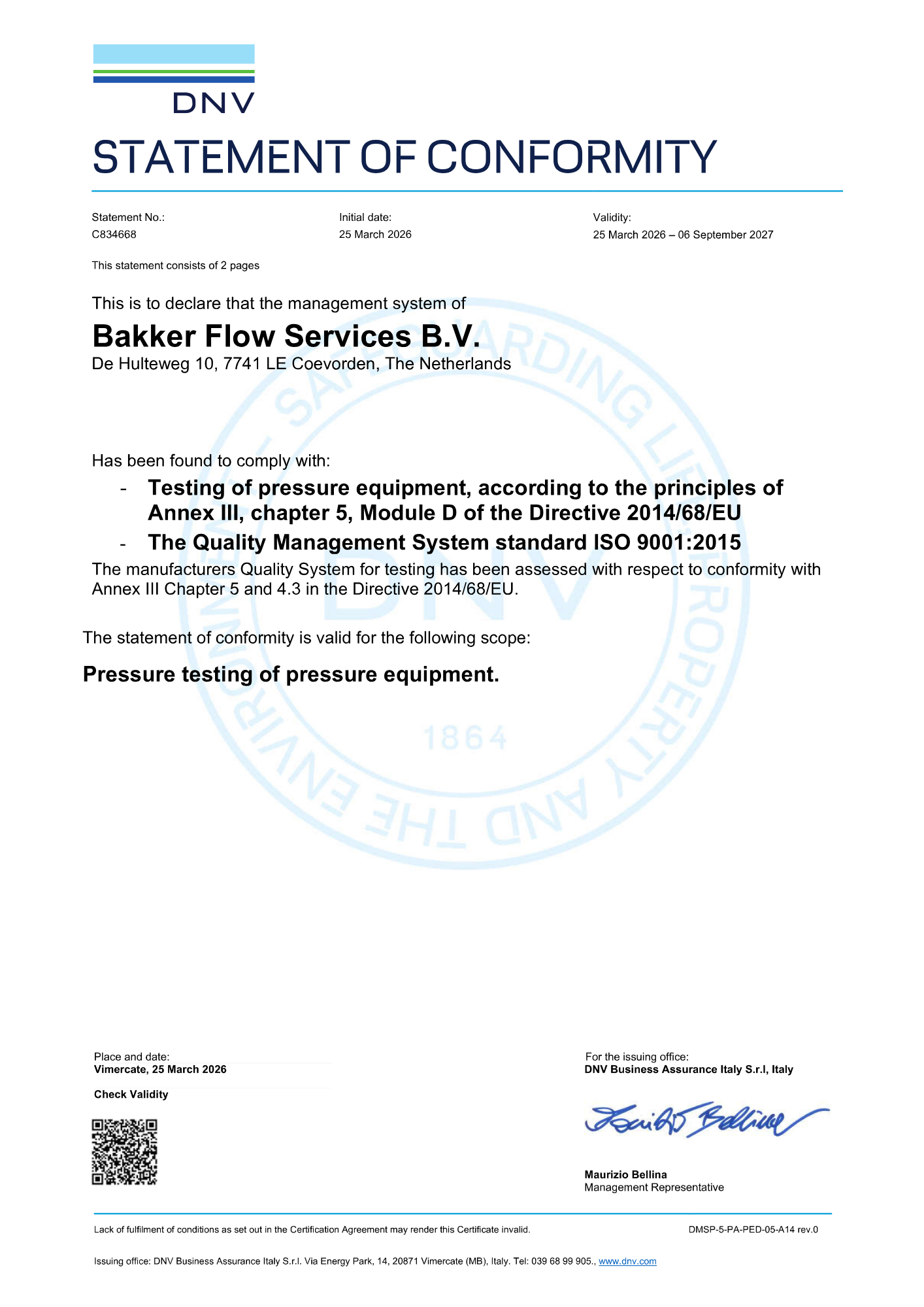 DNV Certificate
